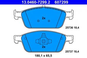 ATE 13.0460-7299.2 - Brzdové platničky -