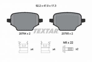 Textar 2076401 - Brzdové platničky -