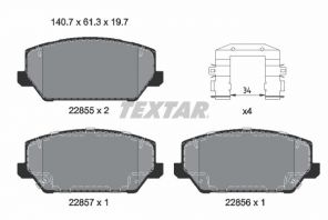 Textar 2285501 - Brzdové platničky -