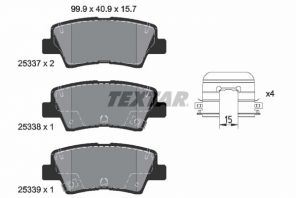 Textar 2533707 - Brzdové platničky -