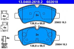 ATE 13.0460-2618.2 - Brzdové platničky -