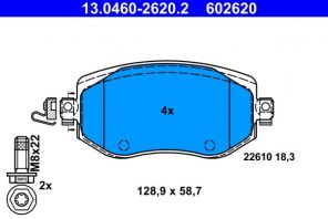 ATE 13.0460-2620.2 - Brzdové platničky -
