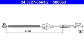 ATE 24.3727-0663.2 - Brzdové lano -