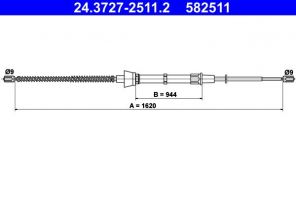 ATE 24.3727-2511.2 - Brzdové lano -