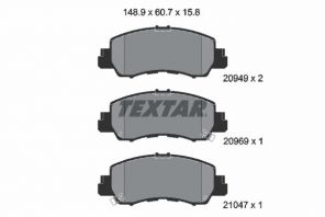Textar 2094901 - Brzdové platničky -