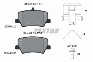 Textar 2051001 - Brzdové platničky -