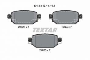 Textar 2262301 - Brzdové platničky -