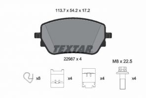 Textar 2298701 - Brzdové platničky -