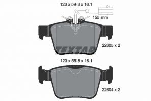 Textar 2260501 - Brzdové platničky -