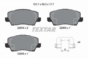 Textar 2290401 - Brzdové platničky -
