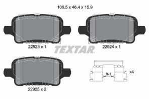 Textar 2292301 - Brzdové platničky -