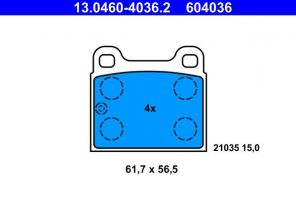 ATE 13.0460-4036.2 - Brzdové platničky -