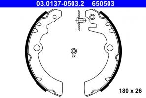 ATE 03.0137-0503.2 - Brzdové čeľuste -