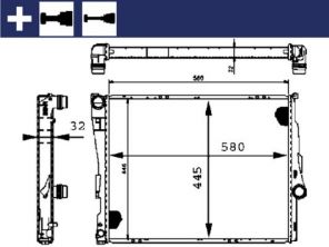 Mahle CR 455 000S - Chladič vody -
