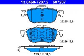 ATE 13.0460-7287.2 - Brzdové platničky -