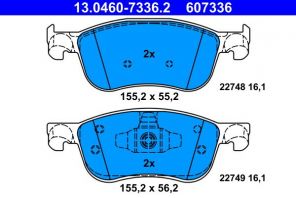 ATE 13.0460-7336.2 - Brzdové platničky -