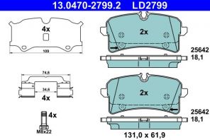 ATE 13.0470-2799.2 - Brzdové platničky -
