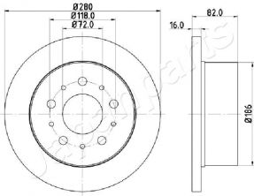 Japanparts DP-0609 - Brzdový kotúč -
