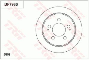 TRW DF7960 - Brzdový kotúč -