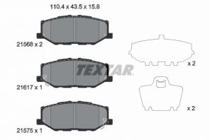 Textar 2156801 - Brzdové platničky -
