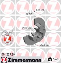 Zimmermann 100.1229.20 - Brzdový kotúč -