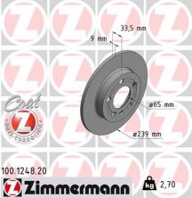 Zimmermann 100.1248.20 - Brzdový kotúč -