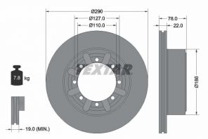 Textar 92322303 - Brzdový kotúč -