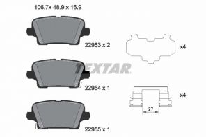 Textar 2295301 - Brzdové platničky -