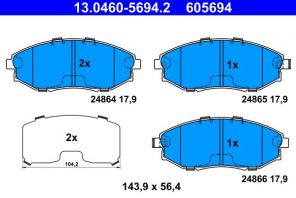 ATE 13.0460-5694.2 - Brzdové platničky -