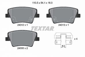 Textar 2431201 - Brzdové platničky -