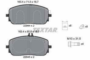 Textar 2294401 - Brzdové platničky -