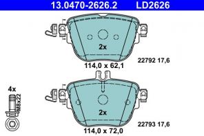 ATE 13.0470-2626.2 - Brzdové platničky -