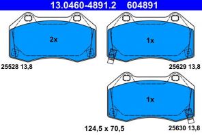 ATE 13.0460-4891.2 - Brzdové platničky -