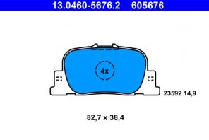 ATE 13.0460-5676.2 - Brzdové platničky -