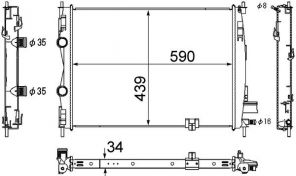 Mahle CR 1075 000S - Chladič vody -