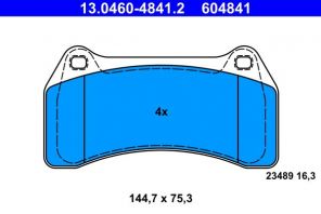 ATE 13.0460-4841.2 - Brzdové platničky -