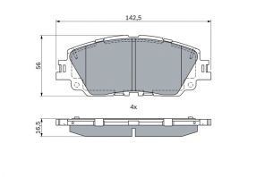 Bosch 0 986 424 899 - Brzdové platničky -