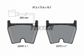Textar 2249101 - Brzdové platničky -