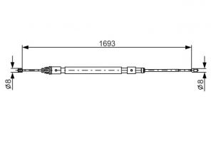 Bosch 1 987 477 993 - Brzdové lano -