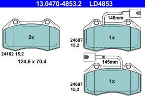 ATE 13.0470-4853.2 - Brzdové platničky -