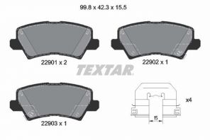 Textar 2290101 - Brzdové platničky -