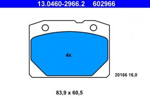 ATE 13.0460-2966.2 - Brzdové platničky -