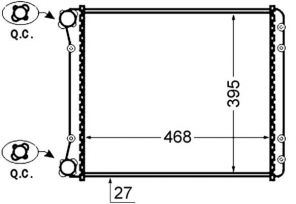Mahle CR 1418 000S - Chladič vody -