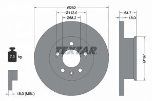 Textar 92058500 - Brzdový kotúč -
