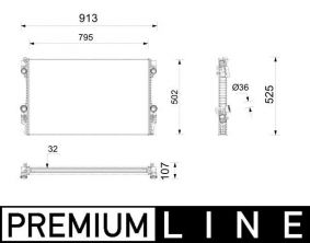Mahle CR 1163 000P - Chladič vody -