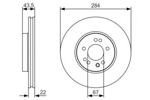 Bosch 0 986 479 S15 - Brzdový kotúč -