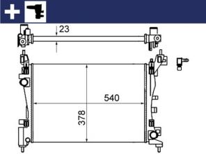 Mahle CR 1121 000S - Chladič vody -