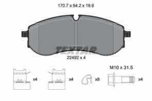 Textar 2249201 - Brzdové platničky -