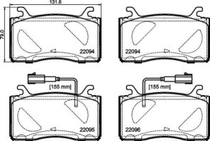 Brembo P 23 187 - Brzdové platničky -