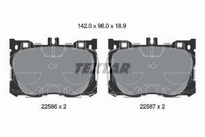 Textar 2258601 - Brzdové platničky -
